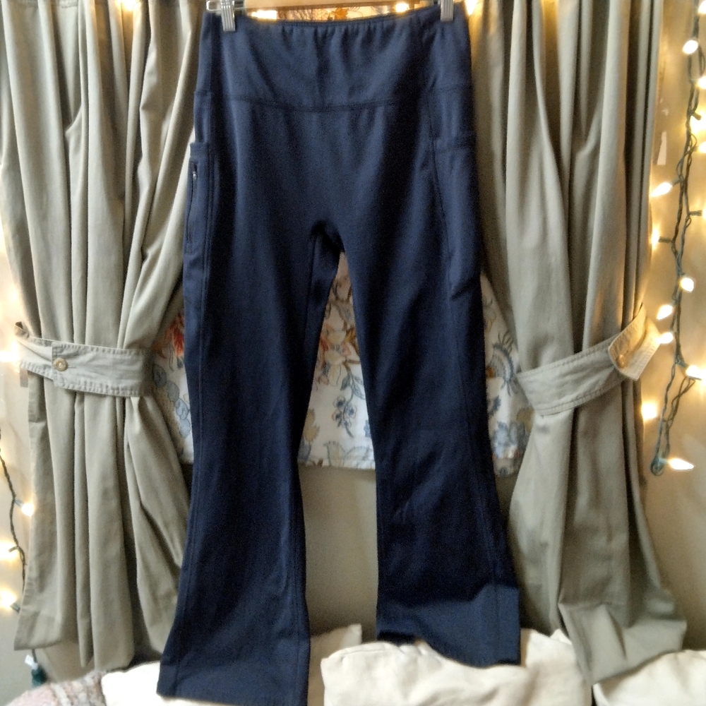 Santiny Black Flared Lined Leggings